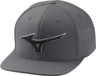 Mizuno Tour Flat Snapback heren pet, dark charcoal