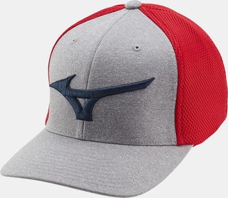 Mizuno Fitted Meshback heren pet, rood/navy