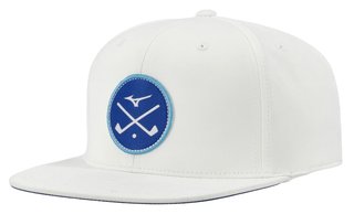 Mizuno Crossed Clubs Snapback golfpet, wit