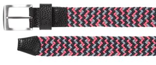 FootJoy Braided unisex riem, zwart/flint/hibiscus
