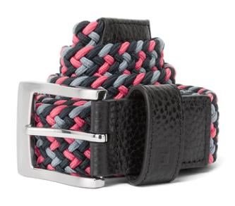 FootJoy Braided unisex riem, zwart/flint/hibiscus