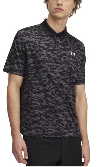 Under Armour Matchplay Printed heren polo, zwart