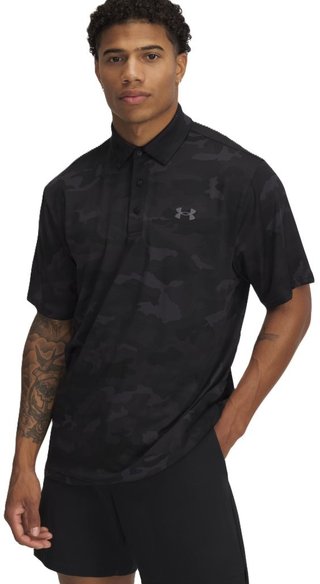 Under Armour Playoff 3.0 Printed heren polo, zwart
