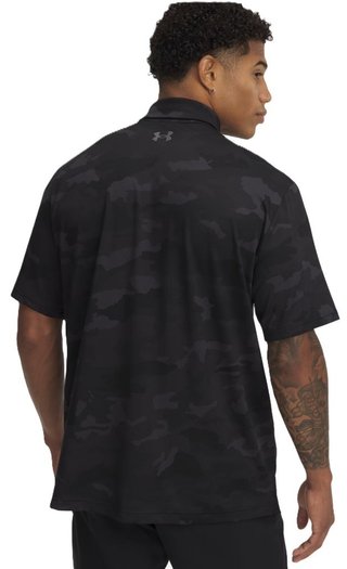 Under Armour Playoff 3.0 Printed heren polo, zwart