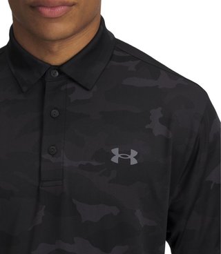 Under Armour Playoff 3.0 Printed heren polo, zwart