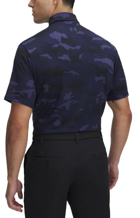 Under Armour Playoff 3.0 Printed heren polo, midnight navy/downpour grey