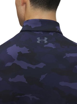 Under Armour Playoff 3.0 Printed heren polo, midnight navy/downpour grey