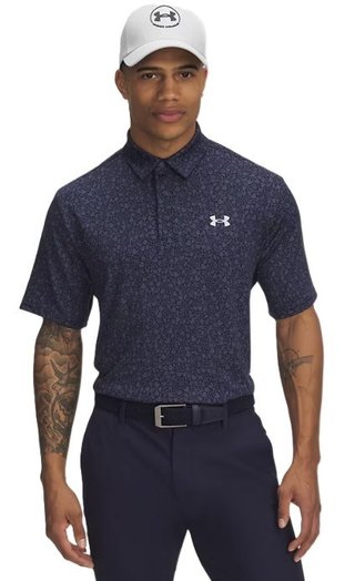 Under Armour Playoff 3.0 Printed heren polo, midnight navy/downpour grey2