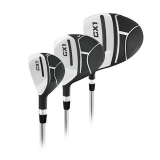 Masters GX1 Gts heren golf set, staal, MLH + stand bag, zwart/grijs/wit