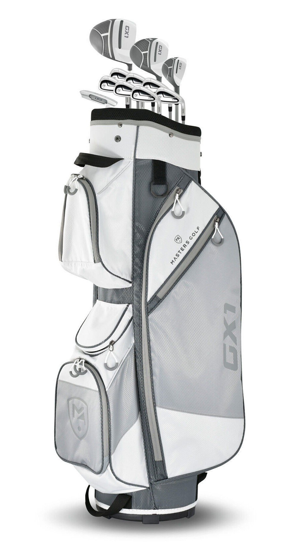 Masters GX1 dames golfset, grafiet + cart bag