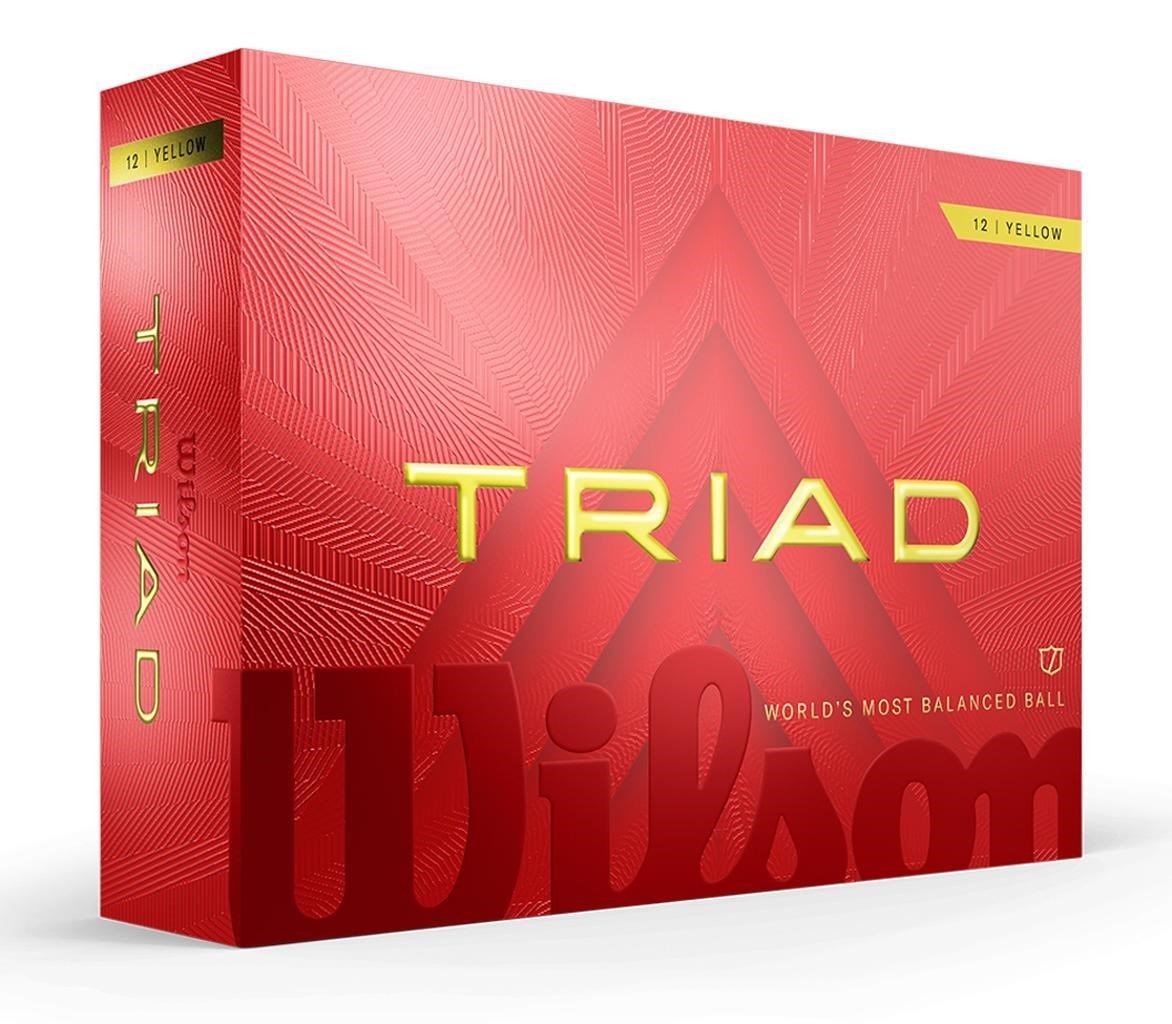 Wilson Triad golfballen 2025 (12 stuks), geel
