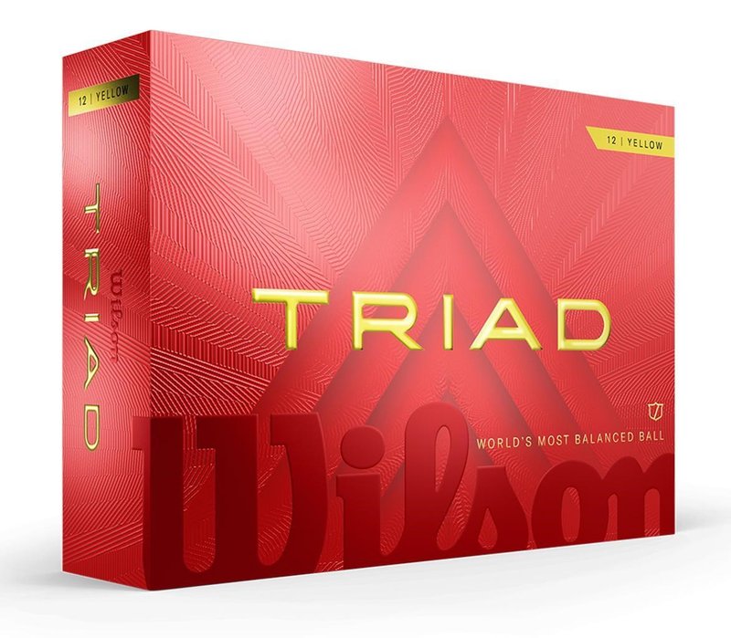 Wilson Triad golfballen 2025 (12 stuks), geel