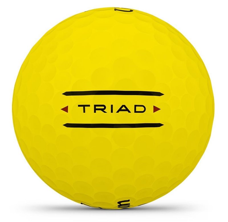 Wilson Triad golfballen 2025 (12 stuks), geel