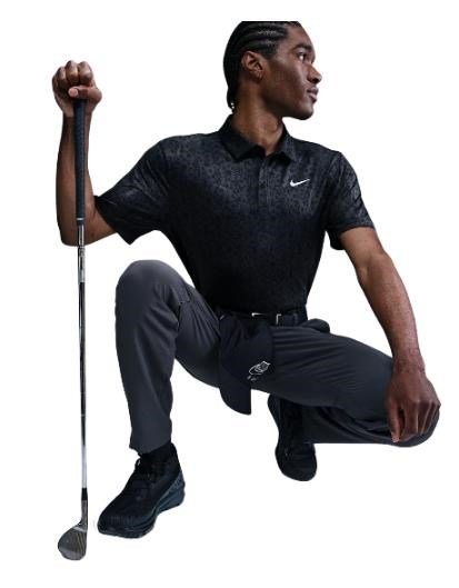 Nike Tour heren polo, antraciet/wit