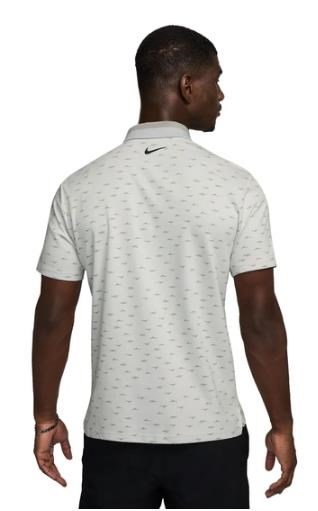 Nike Dri-Fit Tour Micro Print heren polo, photon dust