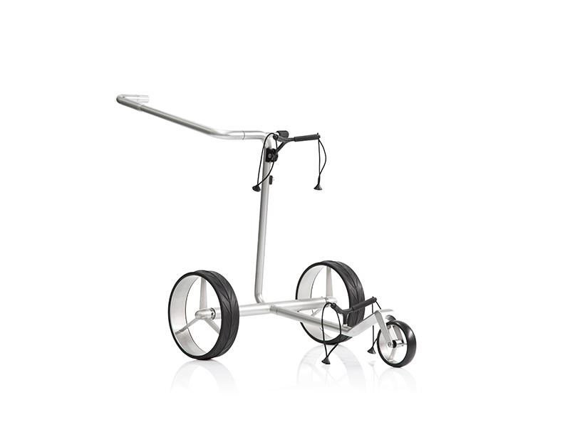 JuStar Carbon Light SET (incl. umbrella, scorecard holder, carry bag, el. parking brake) + REMOTE CONTROL elektrische trolley, titanium