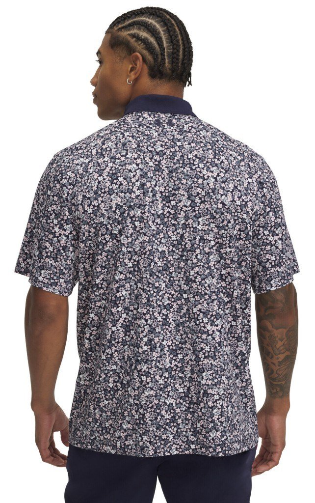 Under Armour Matchplay Printed heren polo, blauw/bloem