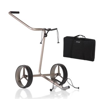 JuCad Edition S handmatige trolley met 2 wielen, aluminiumlegering + draagtas JTT, zilver