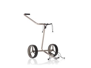 JuCad Edition S handmatige trolley met 2 wielen, aluminiumlegering + draagtas JTT, zilver