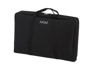 JuCad Edition S handmatige trolley met 2 wielen, aluminiumlegering + draagtas JTT, zilver