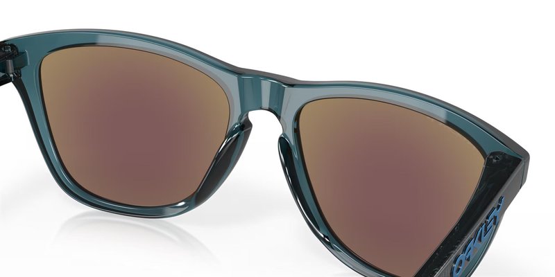 Oakley Frogskins zonnebril, Prizm Sapphire Polarized lenzen/Crystal Black frame