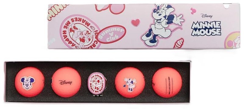 Volvik VIVID Lite DISNEY MINNIE golfballen, roze