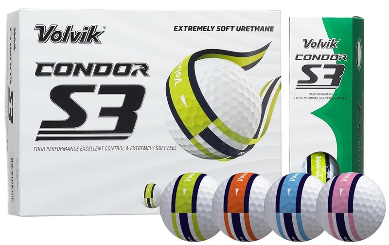Volvik CONDOR S3 golfballen, multi