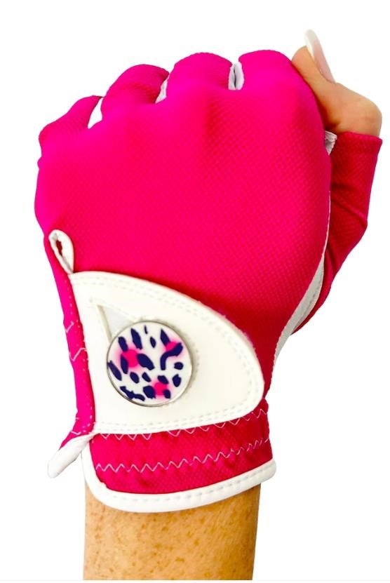 Best of Golf America Half Finger dameshandschoen, roze