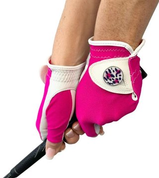 Best of Golf America Half Finger dameshandschoen, roze
