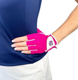 Best of Golf America Half Finger dameshandschoen, roze