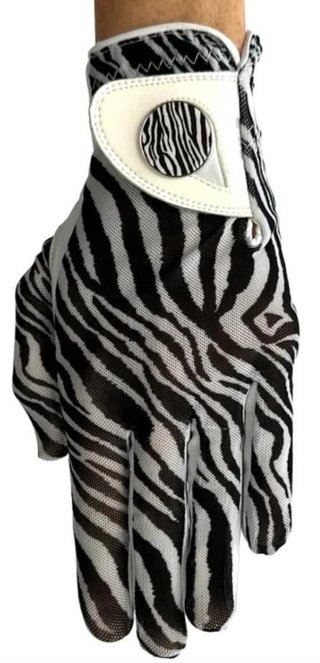Best of Golf America Zebra dames golfhandschoen, wit/zwart