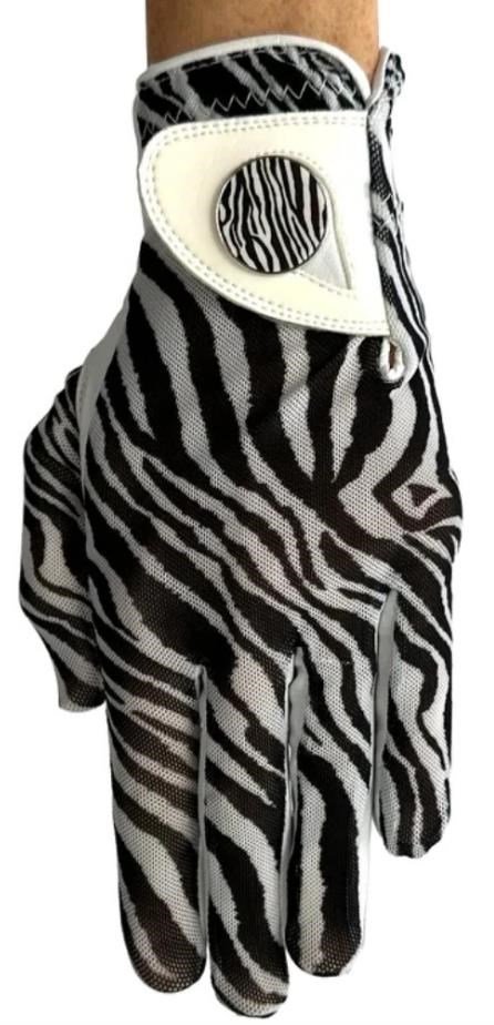 Best of Golf America Zebra dames golfhandschoen, wit/zwart