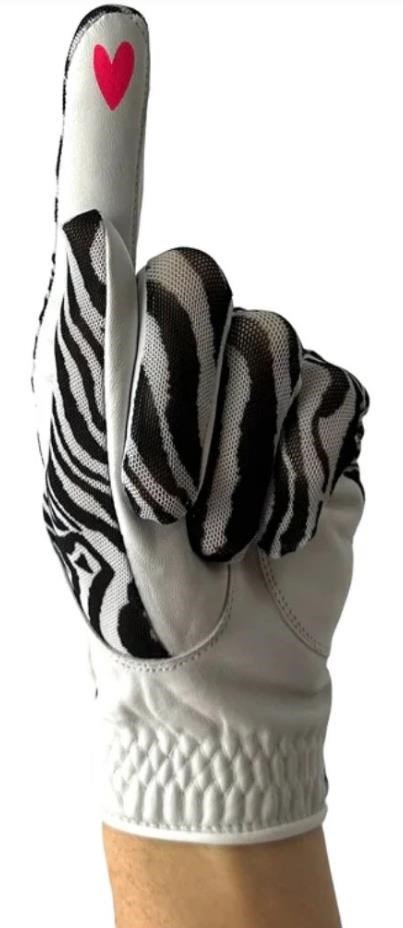 Best of Golf America Zebra dames golfhandschoen, wit/zwart