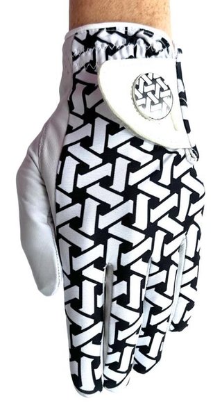 Best of Golf America Check dames golfhandschoen, wit/zwart