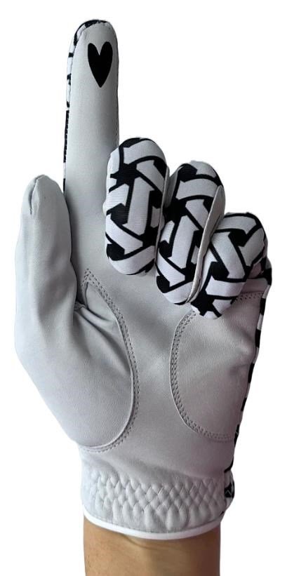 Best of Golf America Check dames golfhandschoen, wit/zwart