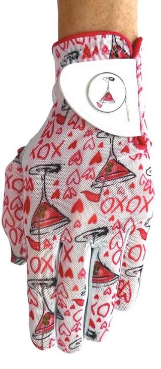 Best of Golf America XOXO dameshandschoen, roze/wit