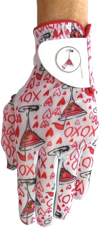 Best of Golf America XOXO dameshandschoen, roze/wit