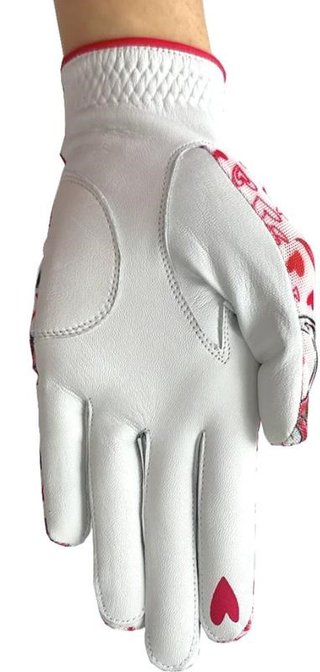 Best of Golf America XOXO dameshandschoen, roze/wit