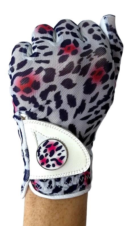 Best of Golf America Ladybird dames golfhandschoen, wit/roze