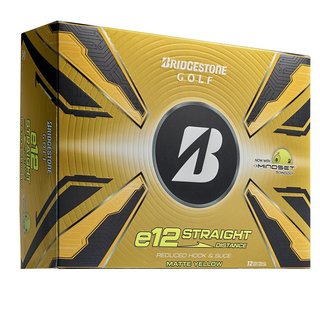 Bridgestone e12 Straight MindSet golfballen, mat geel