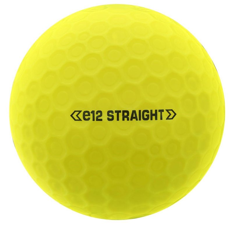 Bridgestone e12 Straight MindSet golfballen, mat geel