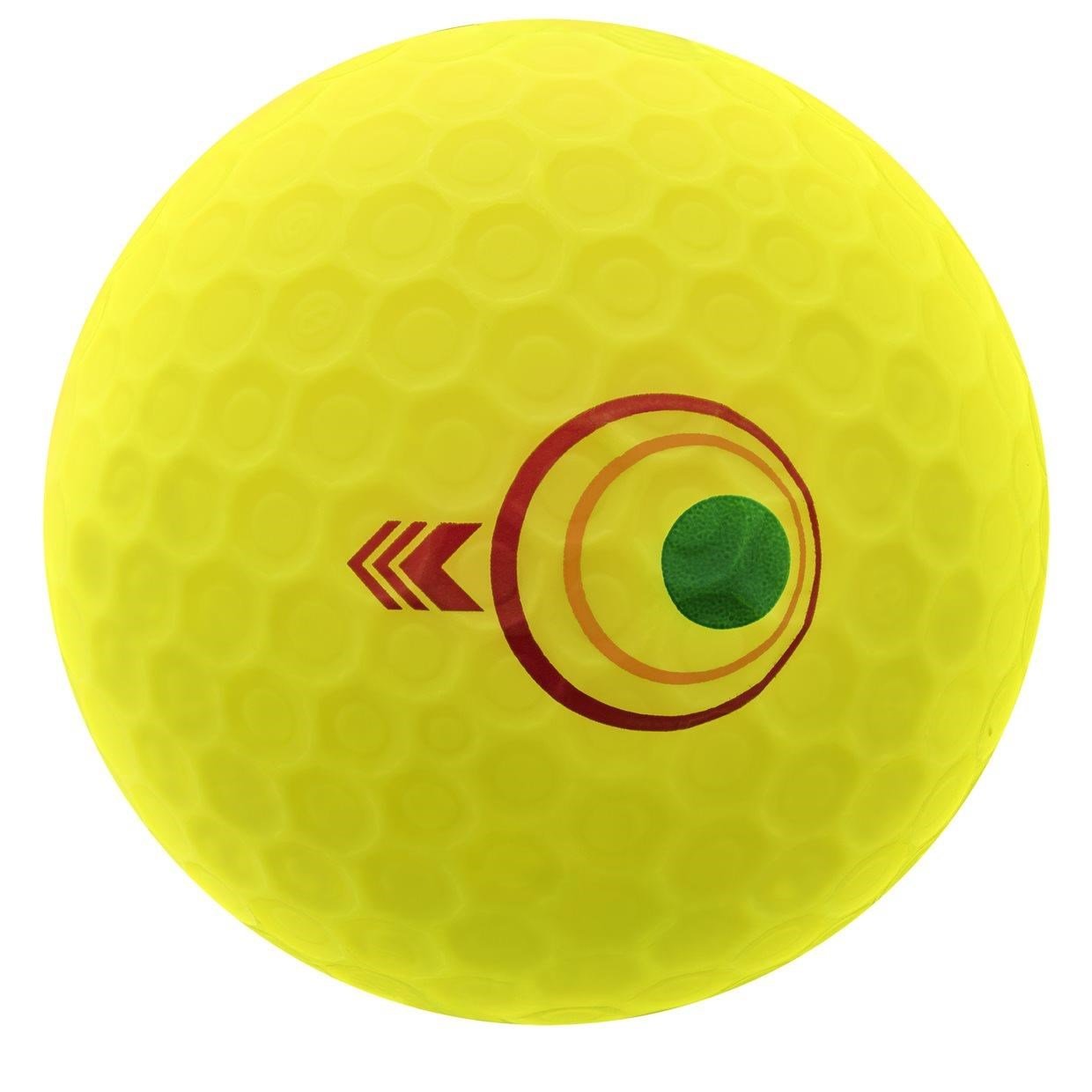 Bridgestone e12 Straight MindSet golfballen, mat geel
