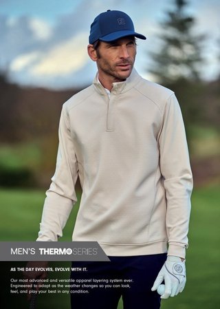 FootJoy ThermoSeries Ottoman Midlayer heren sweater, stone