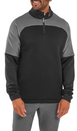FootJoy ThermoSeries Jacquard Midlayer heren sweatshirt, zwart/houtskool