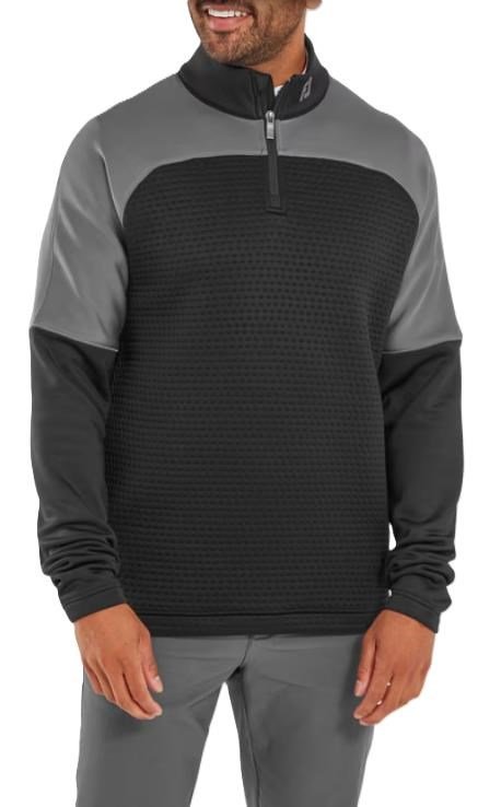 FootJoy ThermoSeries Jacquard Midlayer heren sweatshirt, zwart/houtskool
