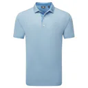 FootJoy Deco Diamond Print heren polo, air blue/high tide
