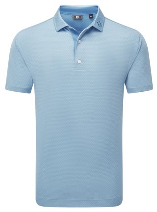 FootJoy Deco Diamond Print heren polo, air blue/high tide
