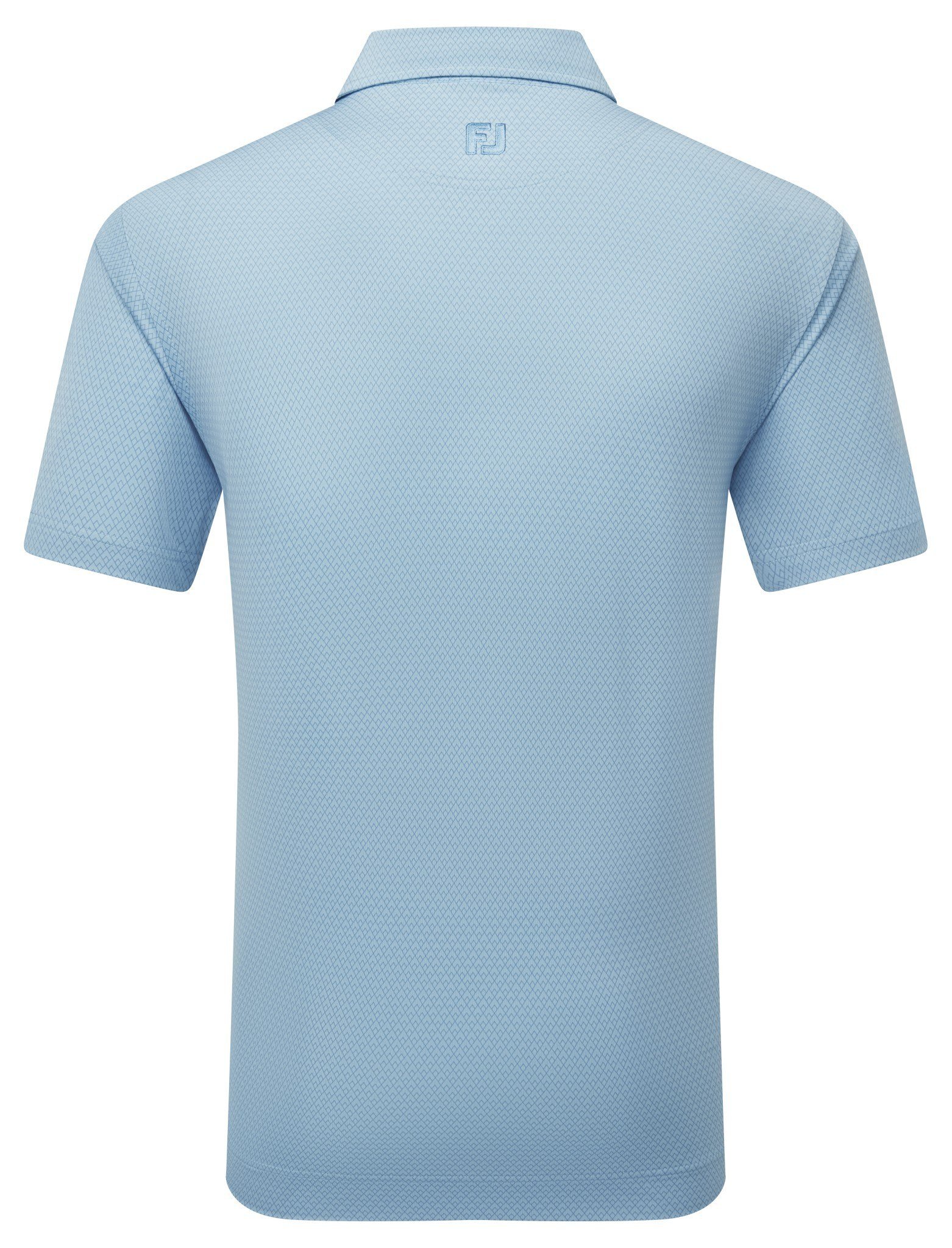 FootJoy Deco Diamond Print heren polo, air blue/high tide