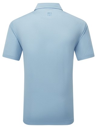 FootJoy Deco Diamond Print heren polo, air blue/high tide