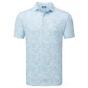FootJoy GARDEN PRINT heren polo, air blue